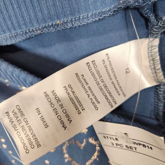 NWT Sweet‎ Dreams Girls Wish Upon a Star Pajama Set Size 12 - Picture 15 of 16